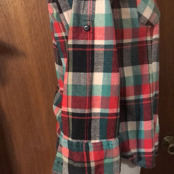 PASSPORT 3/4 Roll Sleeves Plaid Button Down Shirt - Picture 4 of 13